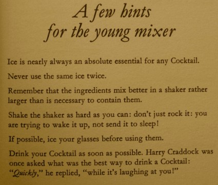 Savoy Cocktail book advice